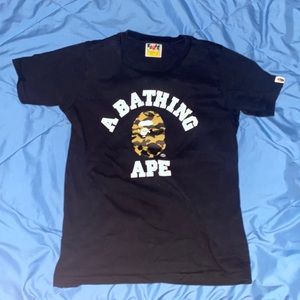 BAPE Camo Ape Black White Letter Hypebeast TShirt